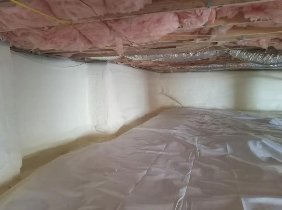Crawl space encapsulation with closed-cell spray foam for Roof Waterproofing in Ivins